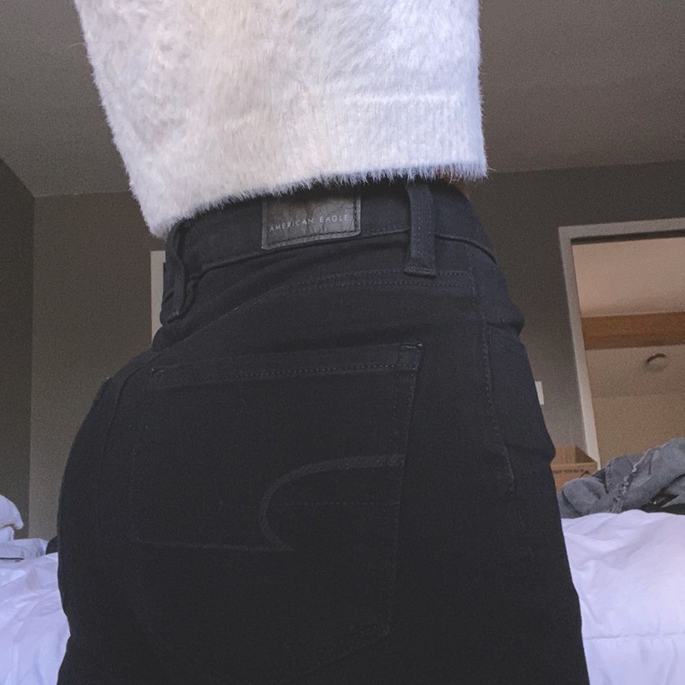 COPY - AE Black Super High Rise Jegging 0